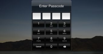 iPad passcode lock screen