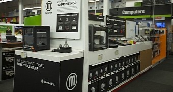 In-store view of MakerBot products
