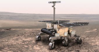 This is a rendition of ESA's future ExoMars rover