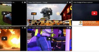Malicious site displays YouTube videos related to the fertilizer plant explosion