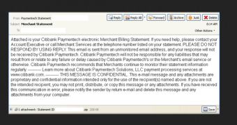 Malware Alert: Merchant Statement from Citibank Paymentech