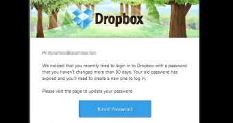 Scam Dropbox email