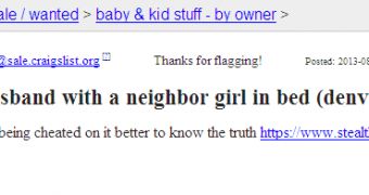 Craigslist ad posted by malware