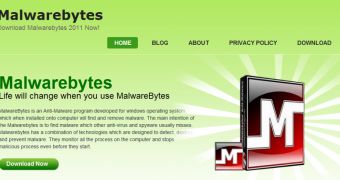 Fake Malwarebytes website