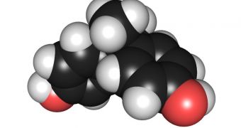 This is a model of the bisphenol-A molecule