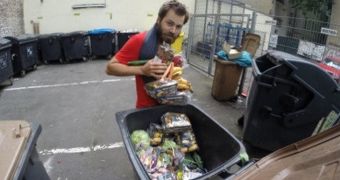 Frenchman hopes to raise awareness about food waste by eating nothing but garbage while traveling from Paris to Warsaw