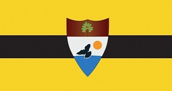 Image shows Liberland's flag