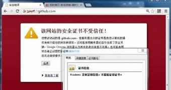 MITM attack launched against Chinese GitHub users (click to see full)