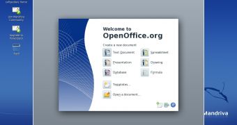 Mandriva 2009 Beta 2 showcasing OpenOffice 3.0