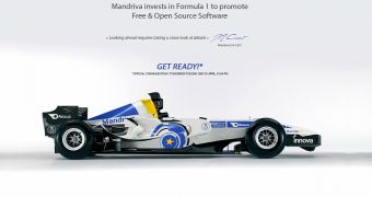 Mandriva power Formula 1 car