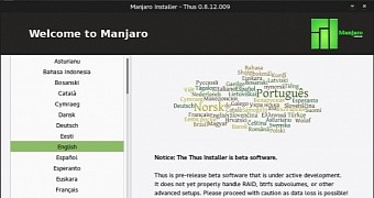 Thus installer in Manjaro Linux 0.8.13