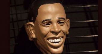 A dummy bearing an Obama mask disrupted traffic on Interstate 70 in Missouri