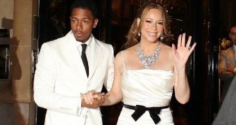 Nick Cannon and Mariah Carey right after they renewed their wedding vows in Paris