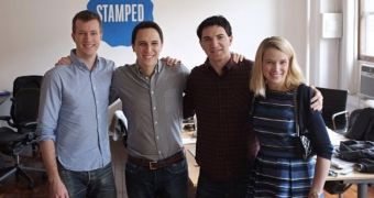 The Stamped team with Yahoo's Marissa Mayer