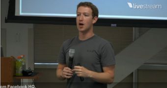 Mark Zuckerberg at the video call event