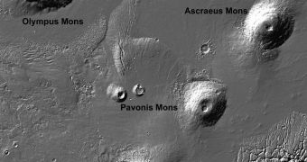 New data suggest that Tharsis Montes formed one by one, starting with Arsia Mons, possibly by the movement of a single mantle plume under the surface