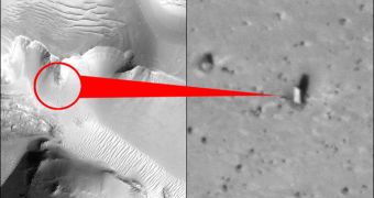 This is the structure that got many talking about intelligent life on Mars