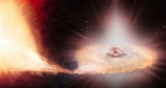 Artist’s impression of a Type Ia supernova