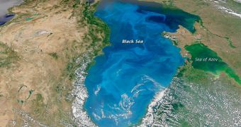 The Black Sea is covered by an extensive phytoplankton bloom