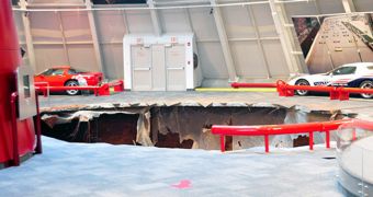 The National Corvette Museum in the US loses 8 classic cars to massive sinkhole