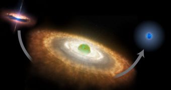 Massive stars are smaller in their main sequences than they are when they first form inside stellar nurseries