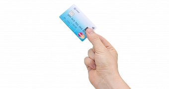 MasterCard with NFC and fingerprint sensor