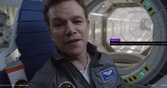 Mark Watney (Matt Damon) speaks from Ares 3 in first viral video for “The Martian”
