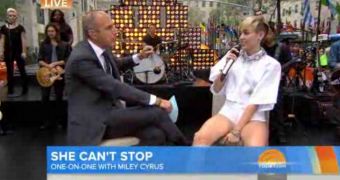Miley Cyrus chats with Matt Lauer about her current, very racy image, how it’s not going to change until she’s 40