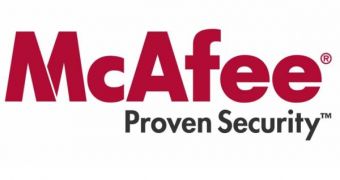 McAfee company logo / header