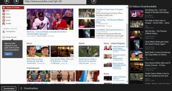 MeTube is a Windows 8 app supposed to help users download YouTube clips with minimum effort