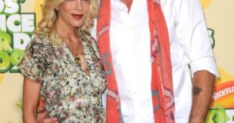 Tori Spelling and husband at this year’s Kids’ Choice Awards