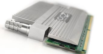 An OCZ memory module with liquid cooling