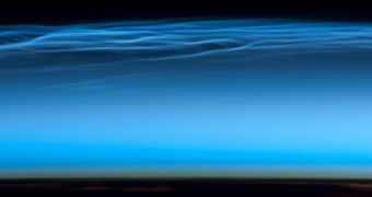 Image showing noctilucent clouds