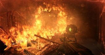 Use a new flamethrower in Metro: Last Light