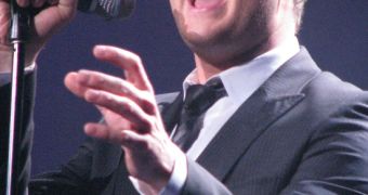 Michael Buble shows off slimmer figure at Milan Fashion Week (not pictured here)