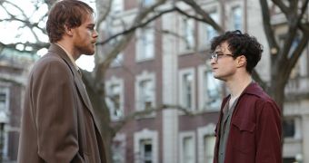 Michael C. Hall and Daniel Radcliffe in official still for “Kill Your Darlings”