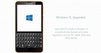 Microsoft Asha 240 XT with Windows 10