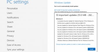 The update is only affecting Windows 8 devices