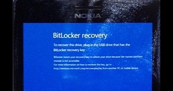 BitLocker blue screen on Nokia Lumia 925