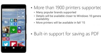 Printing on Windows 10 for Phones