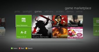 The game marketplace on Xbox Live