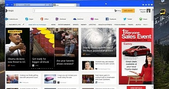 MSN is likely to be Spartan's default homepage
