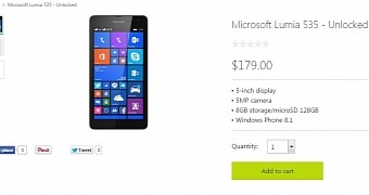 Microsoft Intros Lumia 535 in Canada, Priced at $180