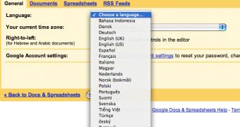 The Google Docs & Spreadsheets languages