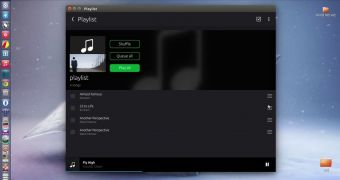 Music app from phone running on PC