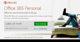 Office 365 Personal is the cheapest version of the service