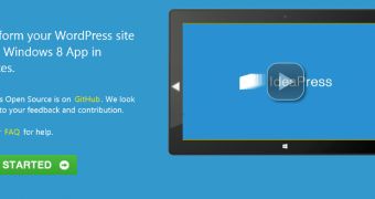 The app converts WordPress blogs to Windows 8 tools with just a simple wizard