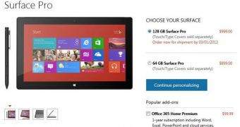 Users are now allowed to pre-order a Surface Pro 128GB