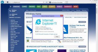IE11 is also available as a separate package for Windows 7 users