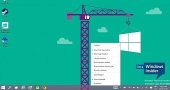 Touch-optimized context menus in Windows 10 build 9888